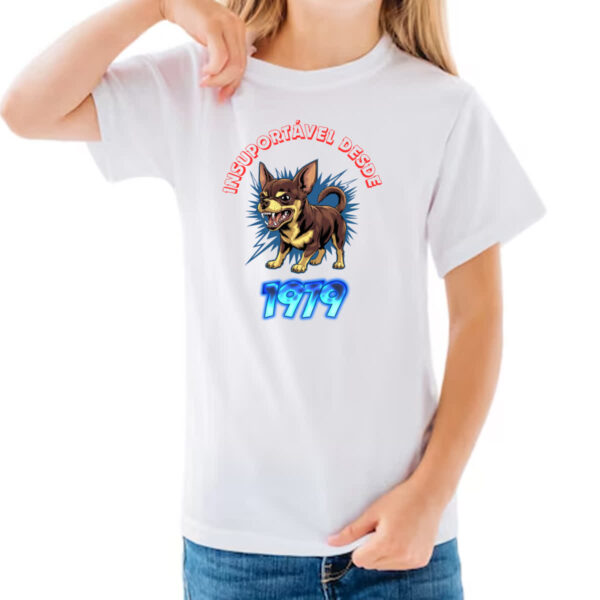 Camiseta Infanto Juvenil Insuportavel desde 1979 - Imagem 3