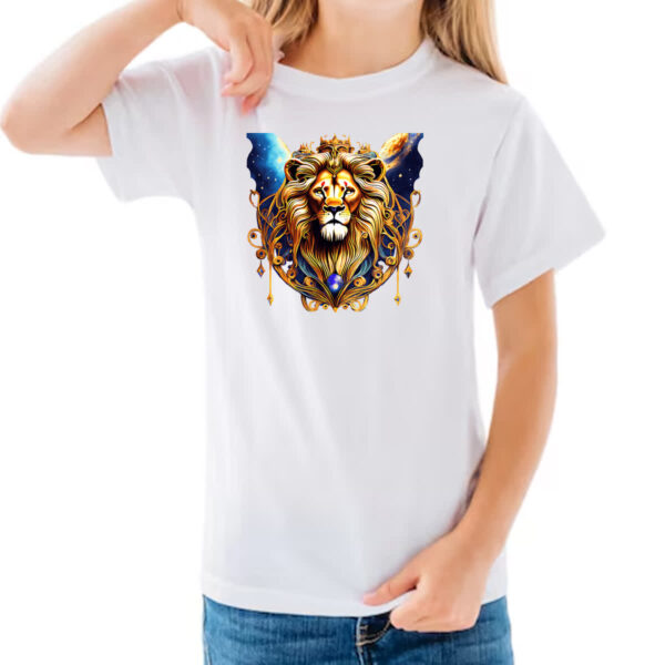 Camiseta Infanto Juvenil Leao de juda coroado no universo - Imagem 3