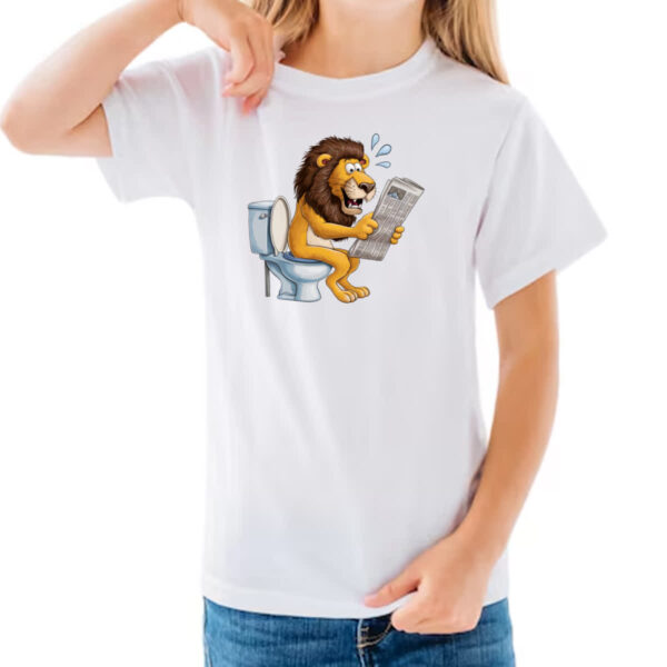 Camiseta Infanto Juvenil Leao na sala de forca - Imagem 3