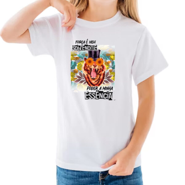 Camiseta Infanto Juvenil Mulher forca sobrenome - Imagem 3