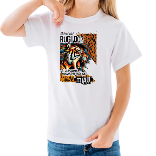 Camiseta Infanto Juvenil Mulher leoa - Imagem 3