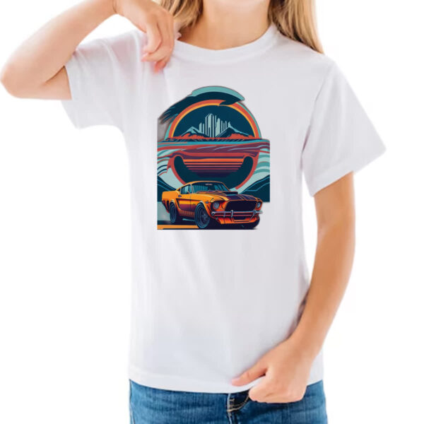 Camiseta Infanto Juvenil Mustang Cobra Shelby Colorful Shades - Imagem 3