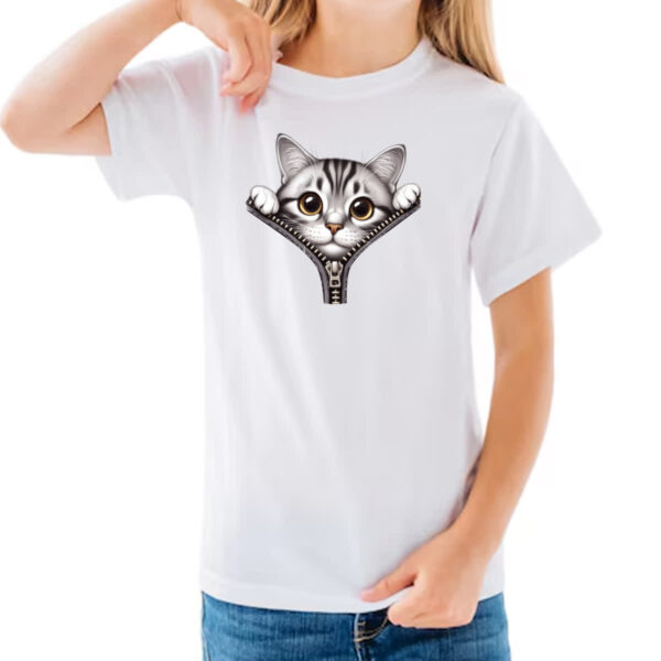 Camiseta Infanto Juvenil Manx no ziper - Imagem 3