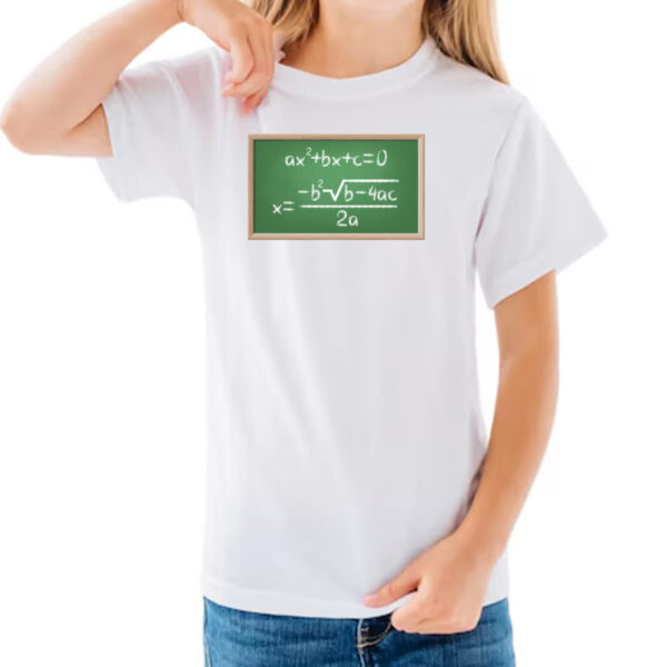 Camiseta Infanto Juvenil Matematica equacao segundo grau - Imagem 3