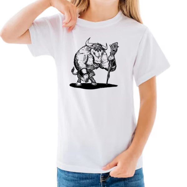 Camiseta Infanto Juvenil Minotauro Tatoo Style PB - Imagem 3