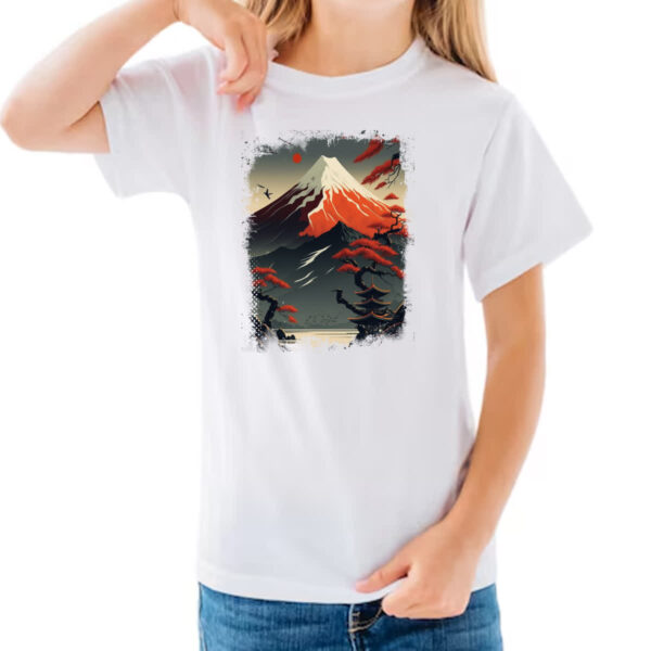 Camiseta Infanto Juvenil Montanha Fugi Japao 2 - Imagem 3