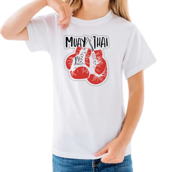 Camiseta Infanto Juvenil Muay Thai luvas - Imagem 3