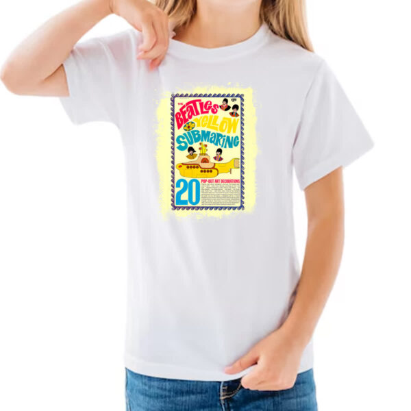 Camiseta Infanto Juvenil Nostalgia Beatles Yellow Submarine - Imagem 3
