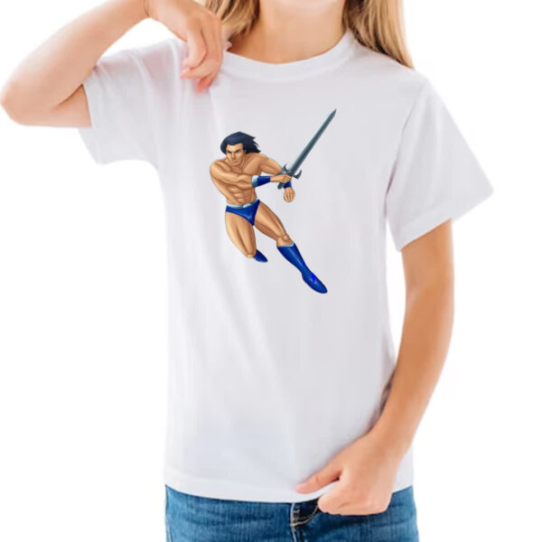 Camiseta Infanto Juvenil Nostalgia Golden Axe Ax Battler - Imagem 3