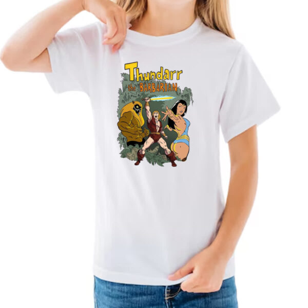 Camiseta Infanto Juvenil Nostalgia Thundarr o barbaro - Imagem 3