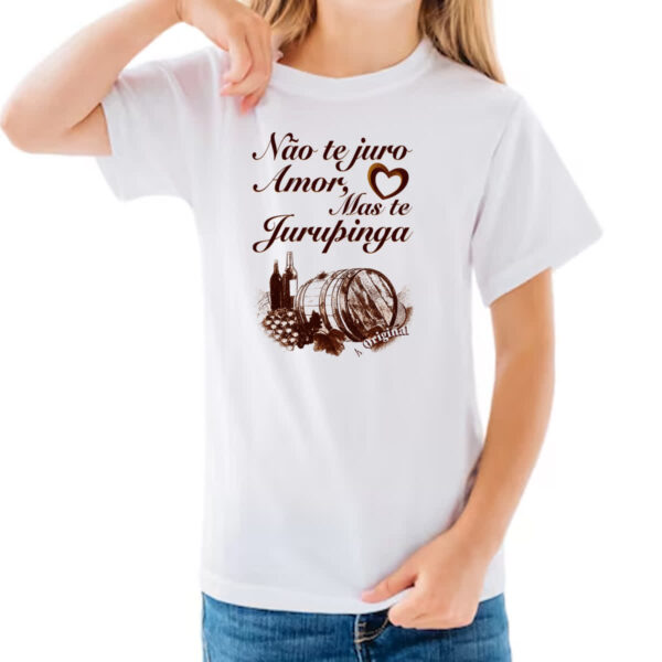 Camiseta Infanto Juvenil Nao te juro amor jurupinga barril - Imagem 3