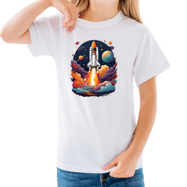 Camiseta Infanto Juvenil Nave Espacial em lancamento - Image 3
