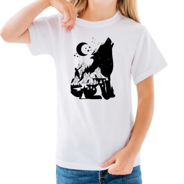Camiseta Infanto Juvenil Night Wolf - Imagem 3