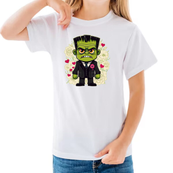 Camiseta Infanto Juvenil Noivo Frankenstein - Imagem 3