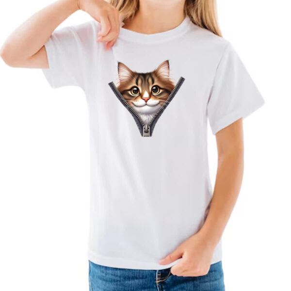 Camiseta Infanto Juvenil Norwegian Forest no ziper - Imagem 3