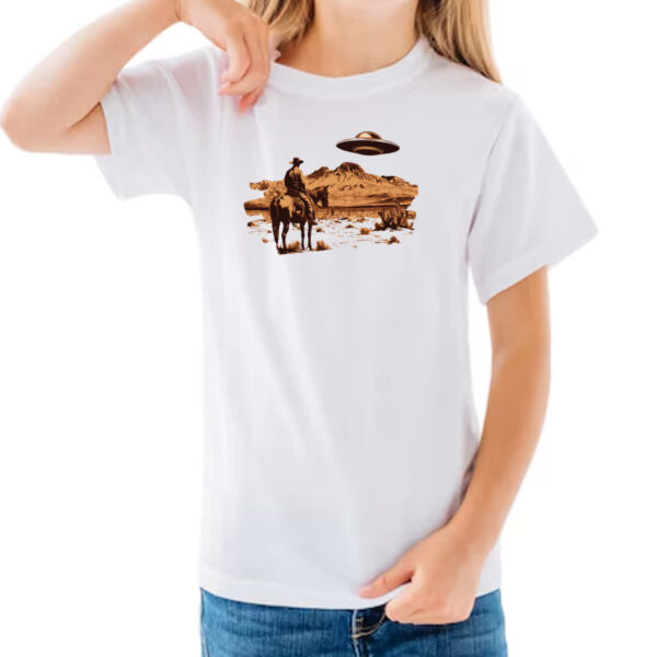 Camiseta Infanto Juvenil UFO e Cowboy - Imagem 3