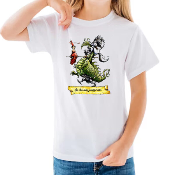 Camiseta Infanto Juvenil Um dia meu principe vira - Imagem 3