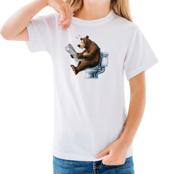 Camiseta Infanto Juvenil Urso na sala de forca - Imagem 3