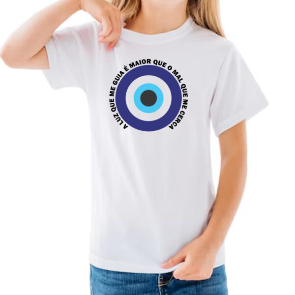 Camiseta Infanto Juvenil Olho grego luz que me guia - Imagem 3