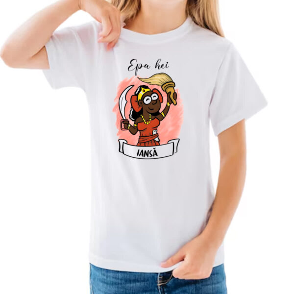 Camiseta Infanto Juvenil Orixas Cartoon Iansa Epa Hei - Imagem 3