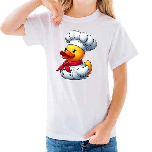 Camiseta Infanto Juvenil Patinho de borracha Cozinheiro - Imagem 3