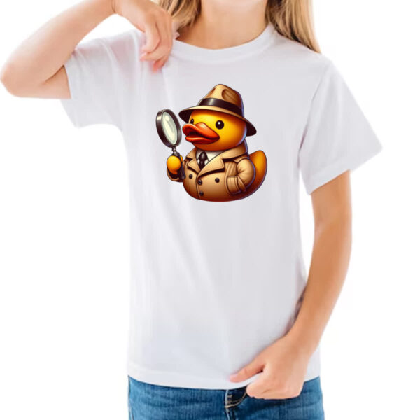 Camiseta Infanto Juvenil Patinho de borracha Detetive - Imagem 3