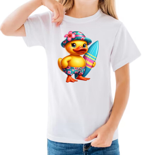Camiseta Infanto Juvenil Patinho de borracha Surfista - Imagem 3