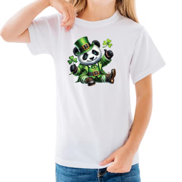 Camiseta Infanto Juvenil Panda St Patrick - Imagem 3