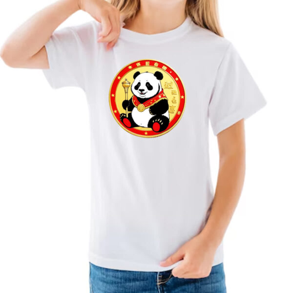 Camiseta Infanto Juvenil Panda coin - Imagem 3