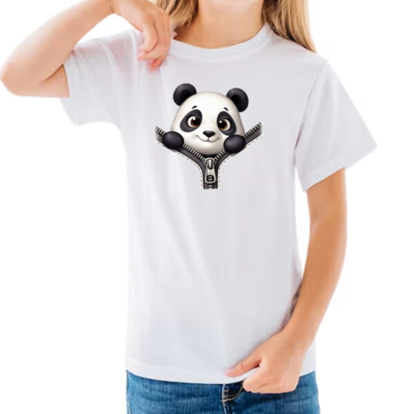 Camiseta Infanto Juvenil Panda no ziper - Imagem 3