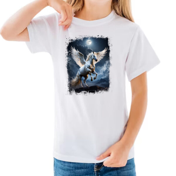 Camiseta Infanto Juvenil Pegasus ao luar - Imagem 3