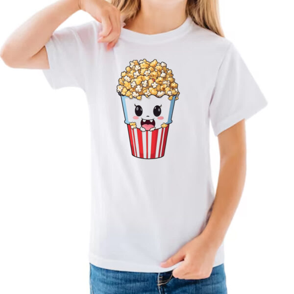 Camiseta Infanto Juvenil Pipoca cinema feliz - Imagem 3