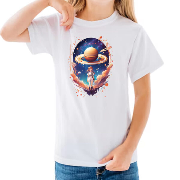 Camiseta Infanto Juvenil Planeta Satuno Menina Anime - Imagem 3