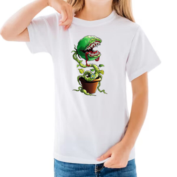 Camiseta Infanto Juvenil Planta carnivora no vaso - Imagem 3