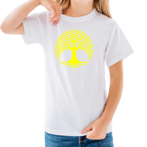 Camiseta Infanto Juvenil Arvore da vida amarela - Imagem 3