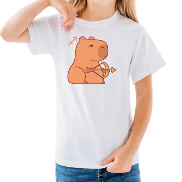 Camiseta Infanto Juvenil Signo Capivara Sagitario - Imagem 3