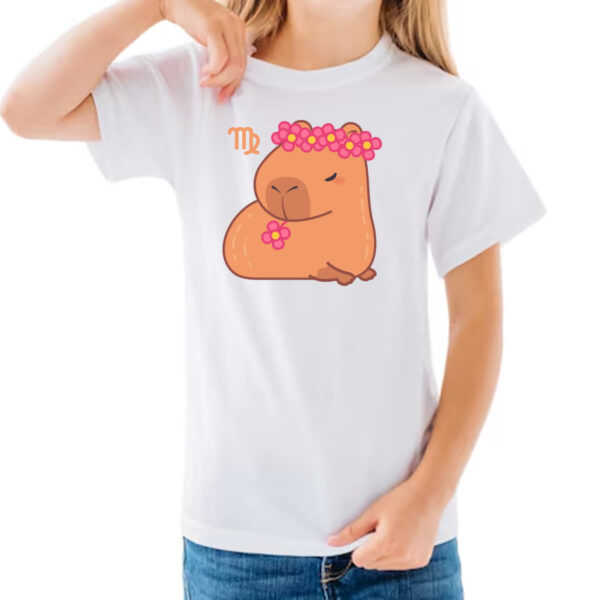 Camiseta Infanto Juvenil Signo Capivara Virgem - Imagem 3