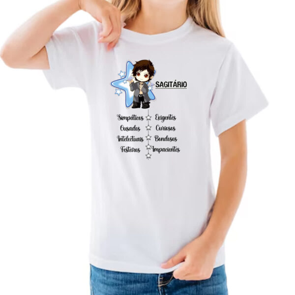 Camiseta Infanto Juvenil Signo Cute Sagitario - Imagem 3