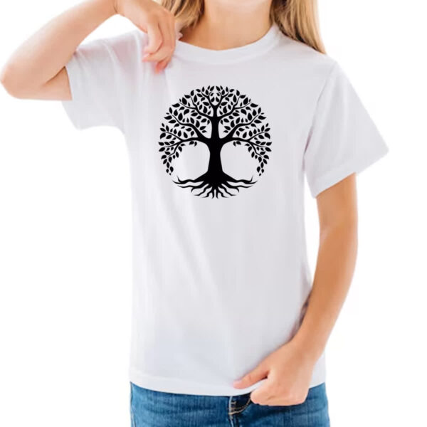 Camiseta Infanto Juvenil Arvore da vida preta - Imagem 3