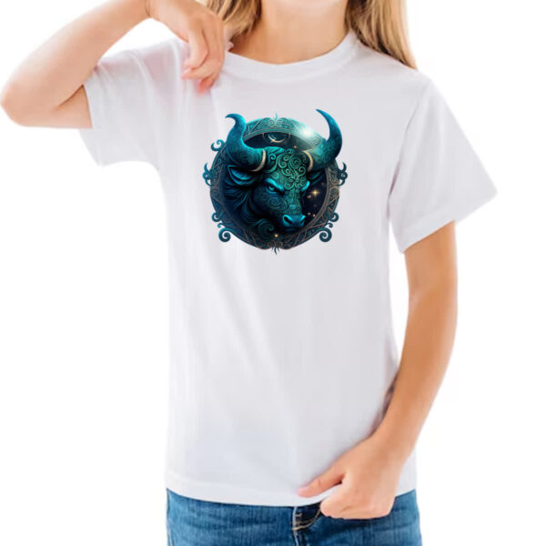 Camiseta Infanto Juvenil Signo de Touro placa de luxo - Imagem 3
