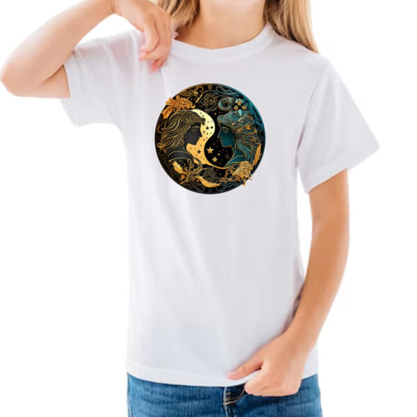 Camiseta Infanto Juvenil Signo de gemeos logo de luxo - Imagem 3