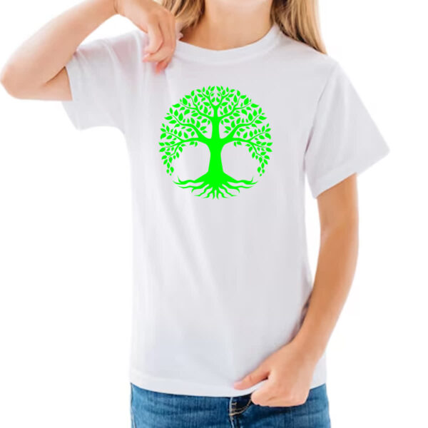 Camiseta Infanto Juvenil Arvore da vida verde - Imagem 3