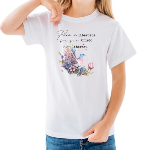 Camiseta Infanto Juvenil Salmos Liberdade - Imagem 3