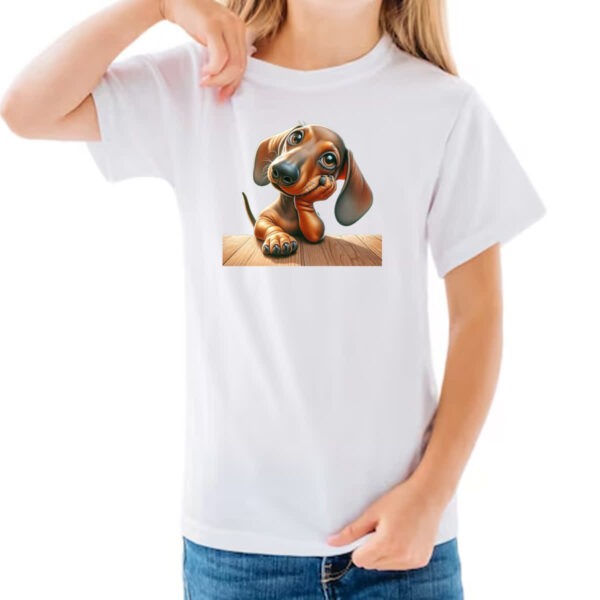 Camiseta Infanto Juvenil Salsichinha pensativo - Imagem 3