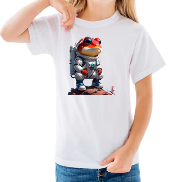 Camiseta Infanto Juvenil Sapo astronauta - Imagem 3