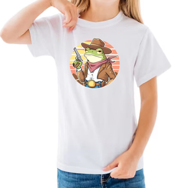 Camiseta Infanto Juvenil Sapo cowboy sunset - Imagem 3