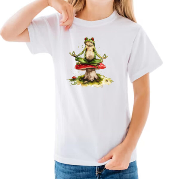 Camiseta Infanto Juvenil Sapo yoga - Imagem 3