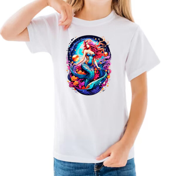 Camiseta Infanto Juvenil Sereia na galaxia - Imagem 3