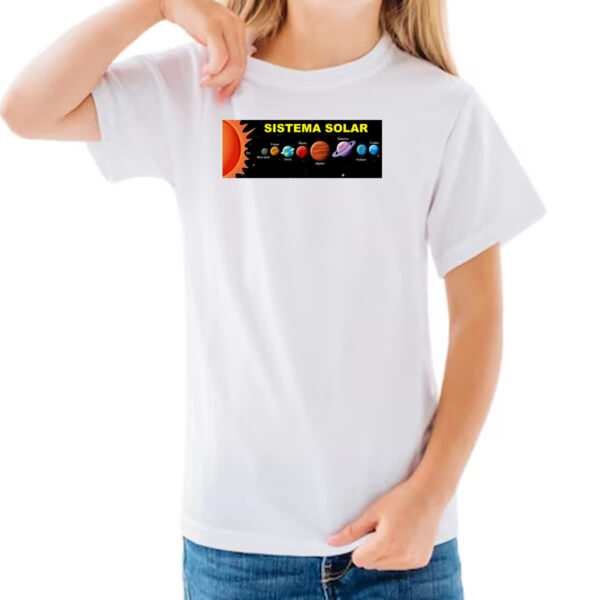 Camiseta Infanto Juvenil Sistema solar noite - Imagem 3
