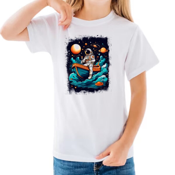Camiseta Infanto Juvenil Astronauta e o bote - Imagem 3